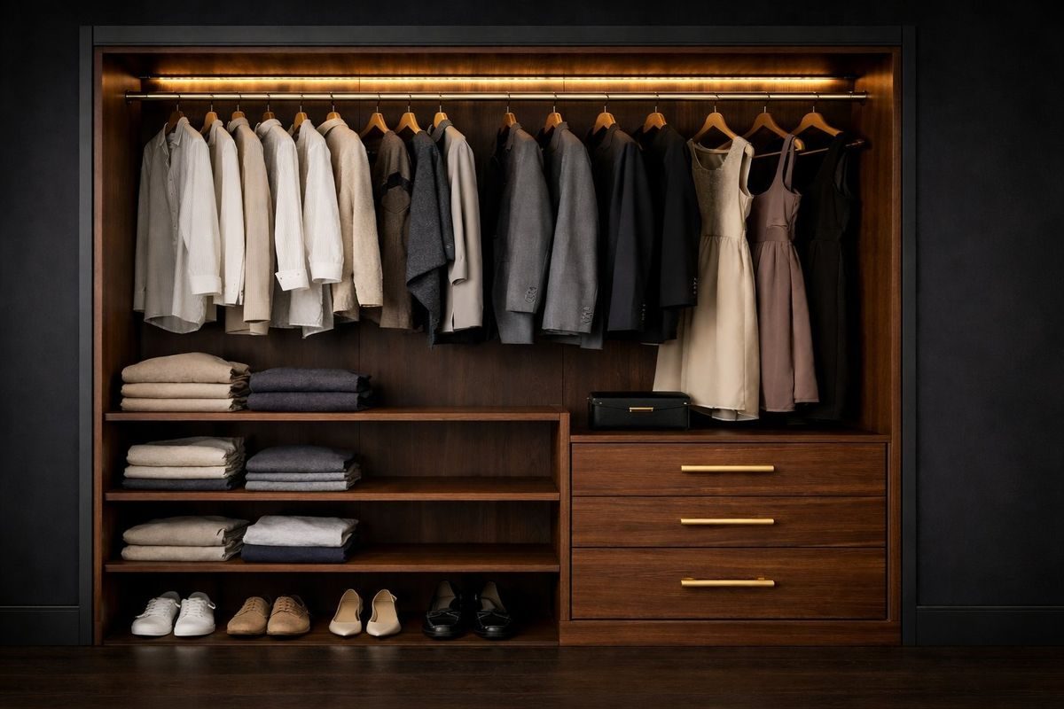 Dulap deschis — interior organizat